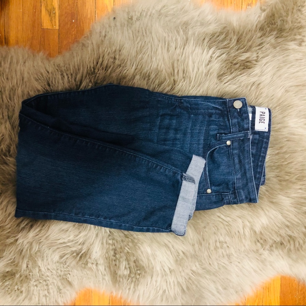 PAIGE Kylie Crop Dark Wash Ankle Jeans - Picture 3 of 8